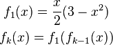 f_1(x) = \frac{x}{2}(3-x^2)

f_k(x) = f_1(f_{k-1}(x))