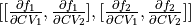 [[\frac{\partial f_1}{\partial CV_1},\frac{\partial f_1}{\partial CV_2}],[\frac{\partial f_2}{\partial CV_1},\frac{\partial f_2}{\partial CV_2}]]